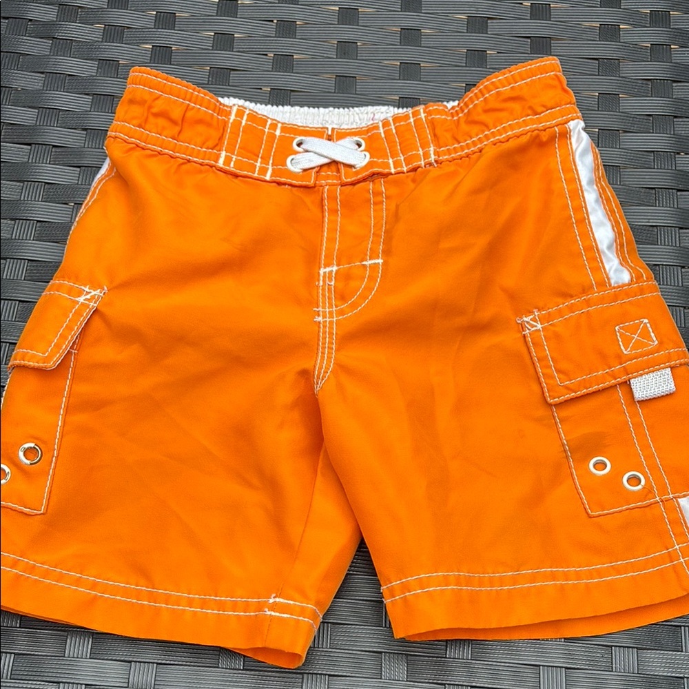 Orange Cargo Shorts for Kids